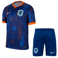 Camiseta Países Bajos Segunda Equipación Replica Eurocopa 2024 para niños mangas cortas (+ Pantalones cortos)
